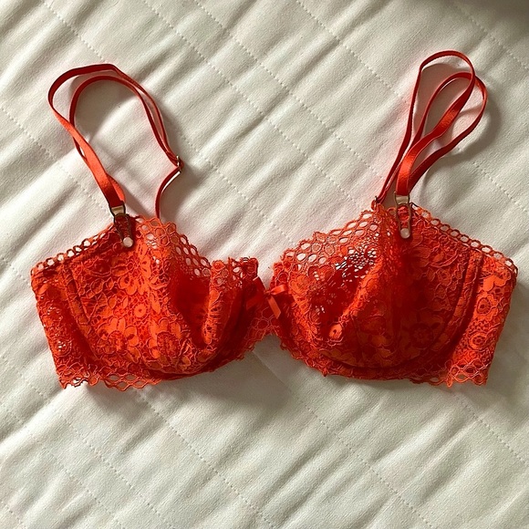Victoria's Secret Other - Victoria’s Secret unlined push up bra/ bright orange/ 34C